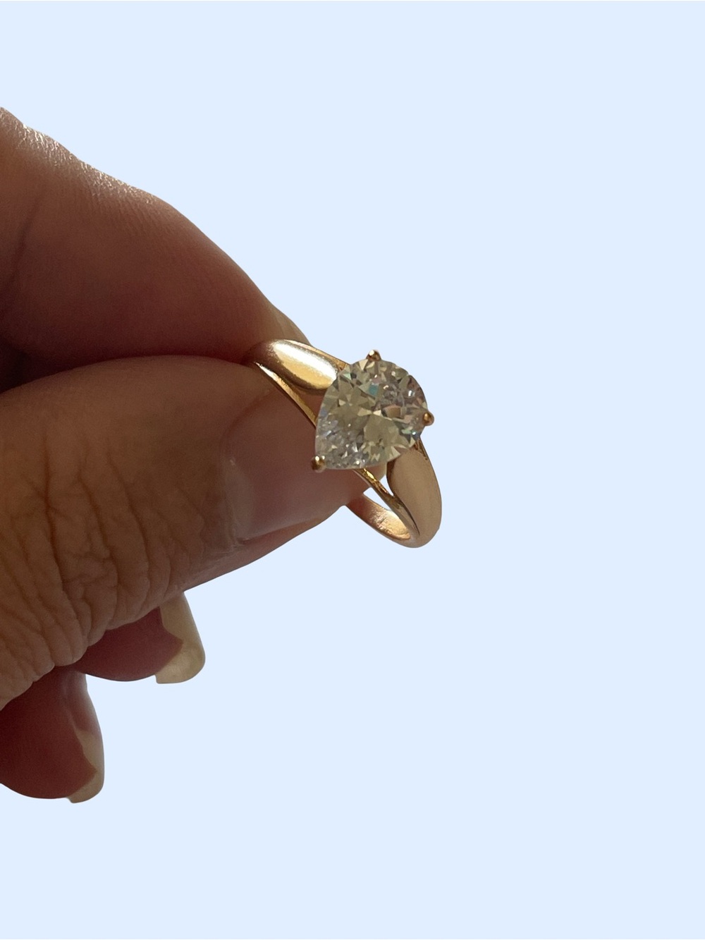 Classic Solitaire Pear Cut Ring